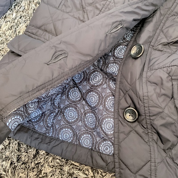 Quilted Lined Lightweight Nylon Jacket Black Navy Packable Fall Neutral Small - Picture 9 of 9